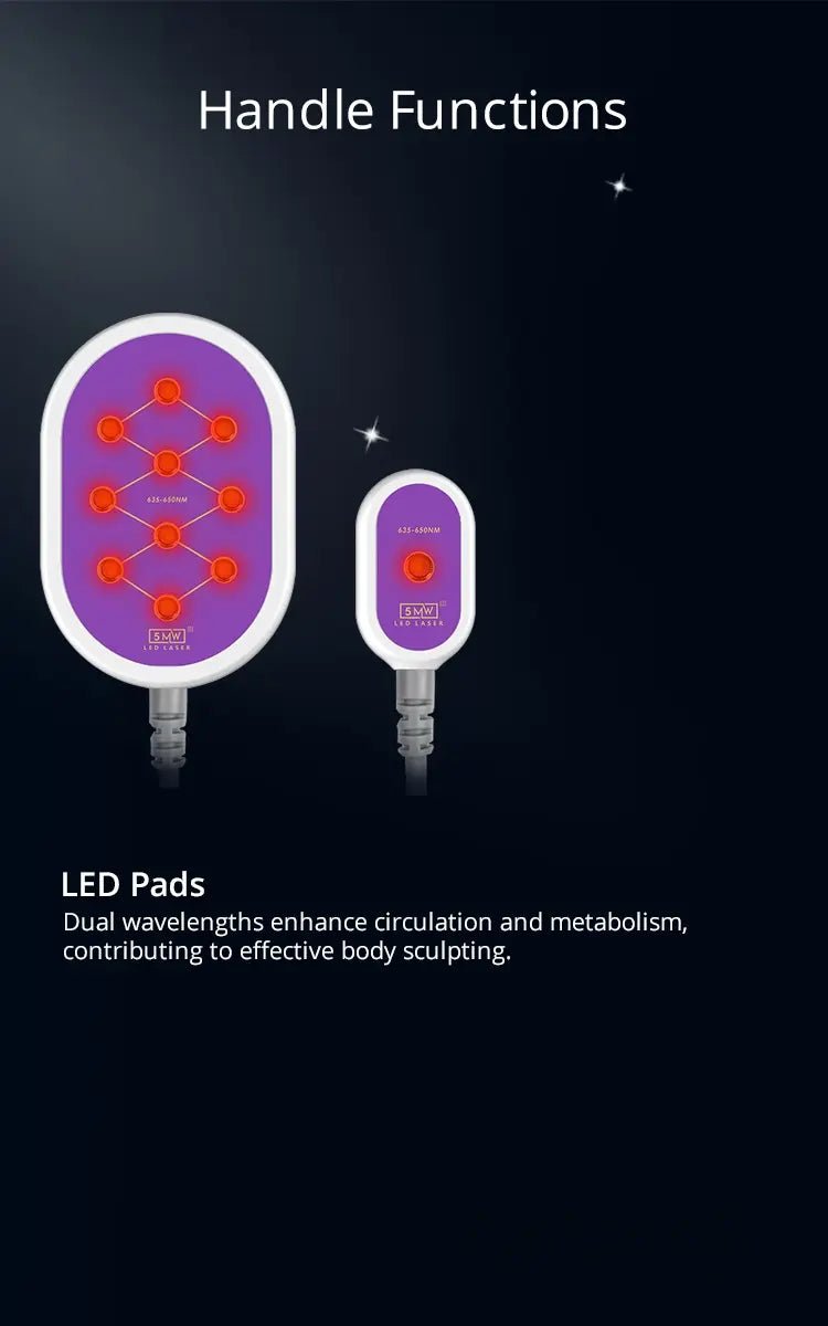 635NM 650NM LED Laser 5MW Laser Lipo 12 Big 4 Small Pads Slimming Machine - myChway UK