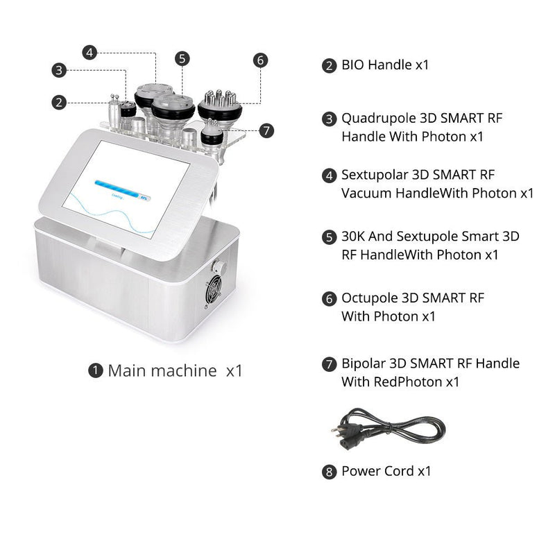 6IN1 30K Cavitation 2.5 Slimming Vacuum RF Lifting Machine for Body Contouring Skin Care - myChway UK