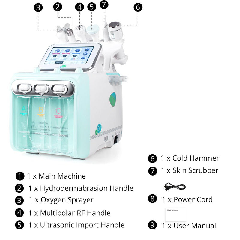 6in1 Hydrodermabrasion Machine For Deep Cleansing Moisturizing Skin Rejuvenation - myChway UK