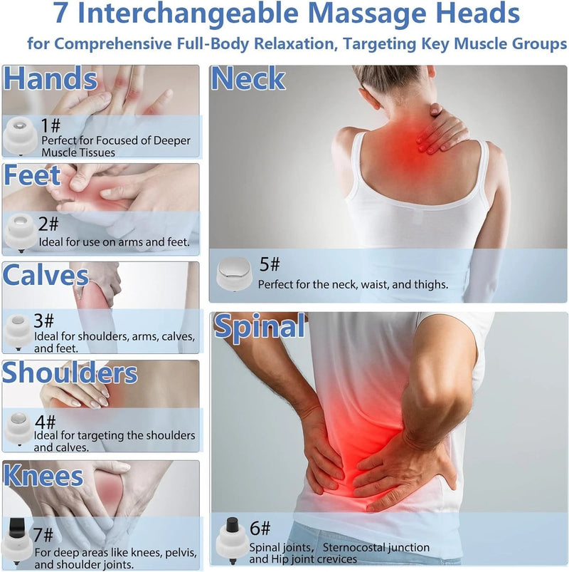 7 Heads Shockwave Therapy Machine for Pain Relief Deep Relaxation - myChway UK