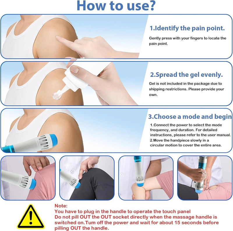 7 Heads Shockwave Therapy Machine for Pain Relief Deep Relaxation - myChway UK