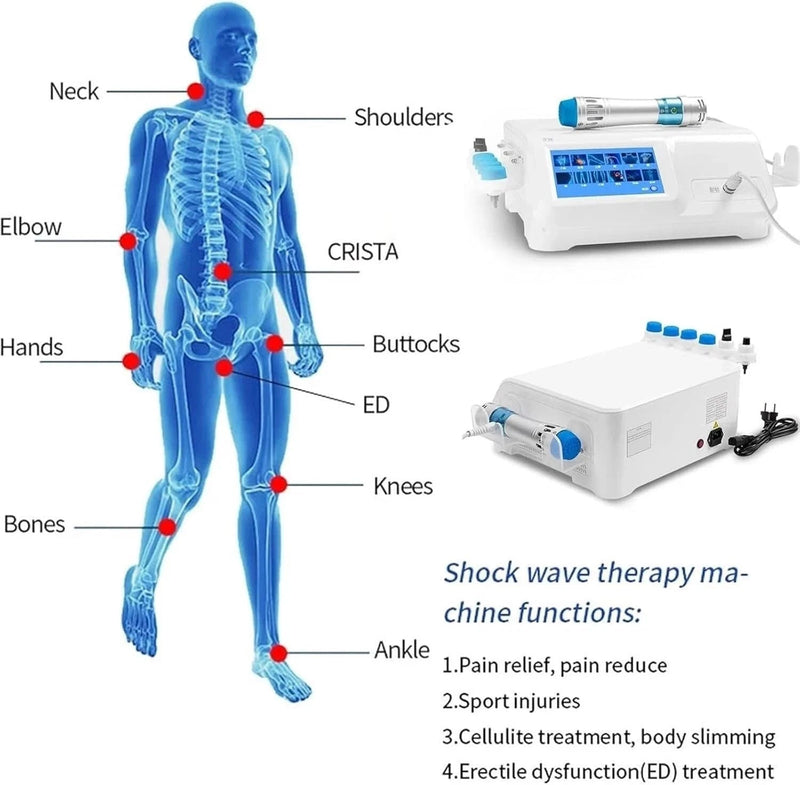 7 Heads Shockwave Therapy Machine for Pain Relief Deep Relaxation - myChway UK