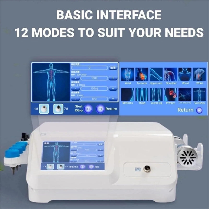 7 Heads Shockwave Therapy Machine for Pain Relief Deep Relaxation - myChway UK
