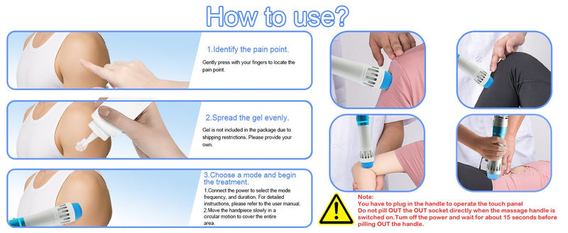 7 Heads Shockwave Therapy Machine for Pain Relief Deep Relaxation - myChway UK