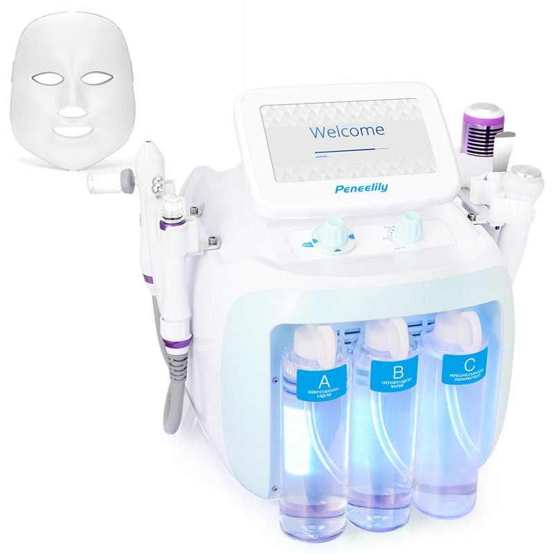 7 in 1 Hydrofacial Therapy Machine R - F Skin Rejuvenation LED Mask - myChway UK