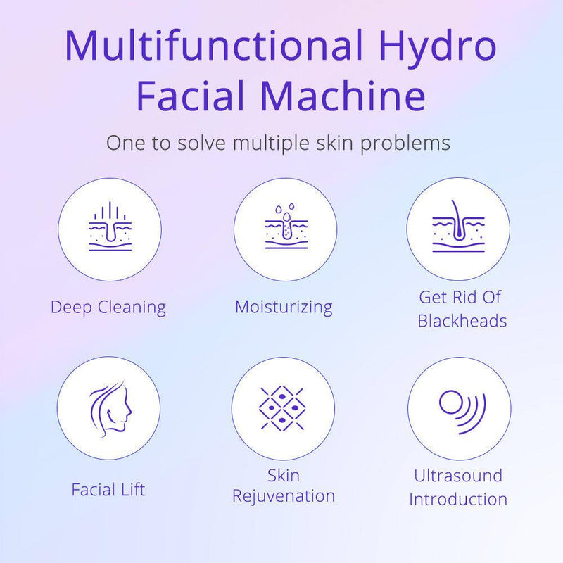 7 in 1 Hydrofacial Therapy Machine R - F Skin Rejuvenation LED Mask - myChway UK