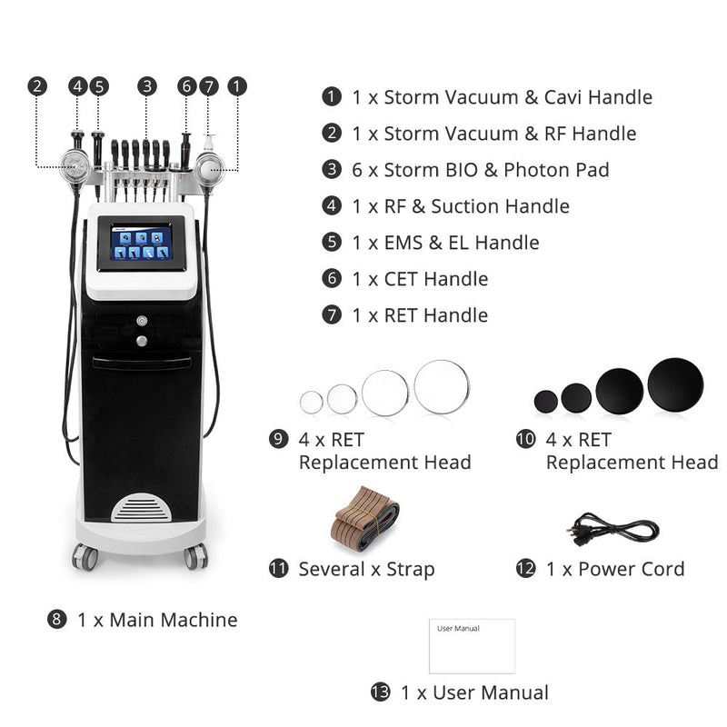 7 - in - 1 Stand Body Sculpting Skin Tightening Lifting Machine For Professional Use - myChway UK