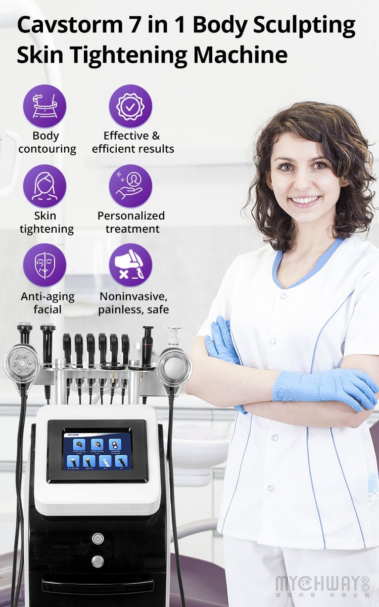 7 - in - 1 Stand Body Sculpting Skin Tightening Lifting Machine For Professional Use - myChway UK