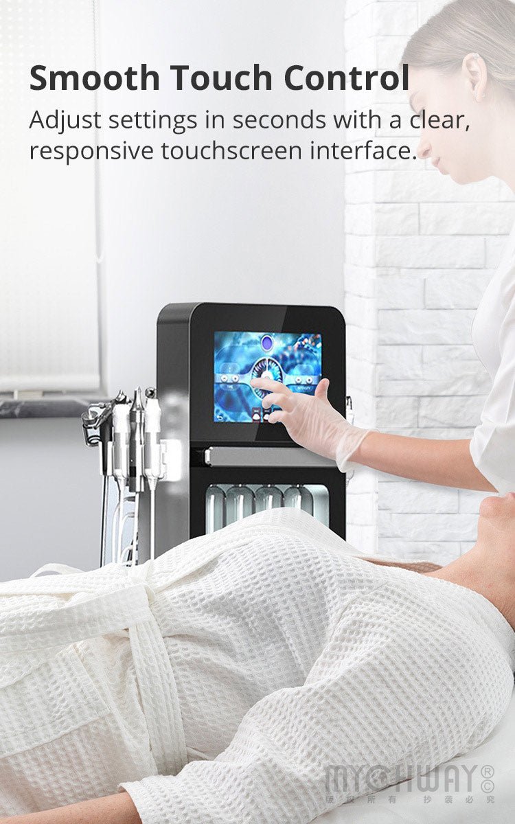 8 In 1 Hydro Dermabrasion EMS Ultrasonic Machine Facial Cleansing Lifting Device - myChway UK