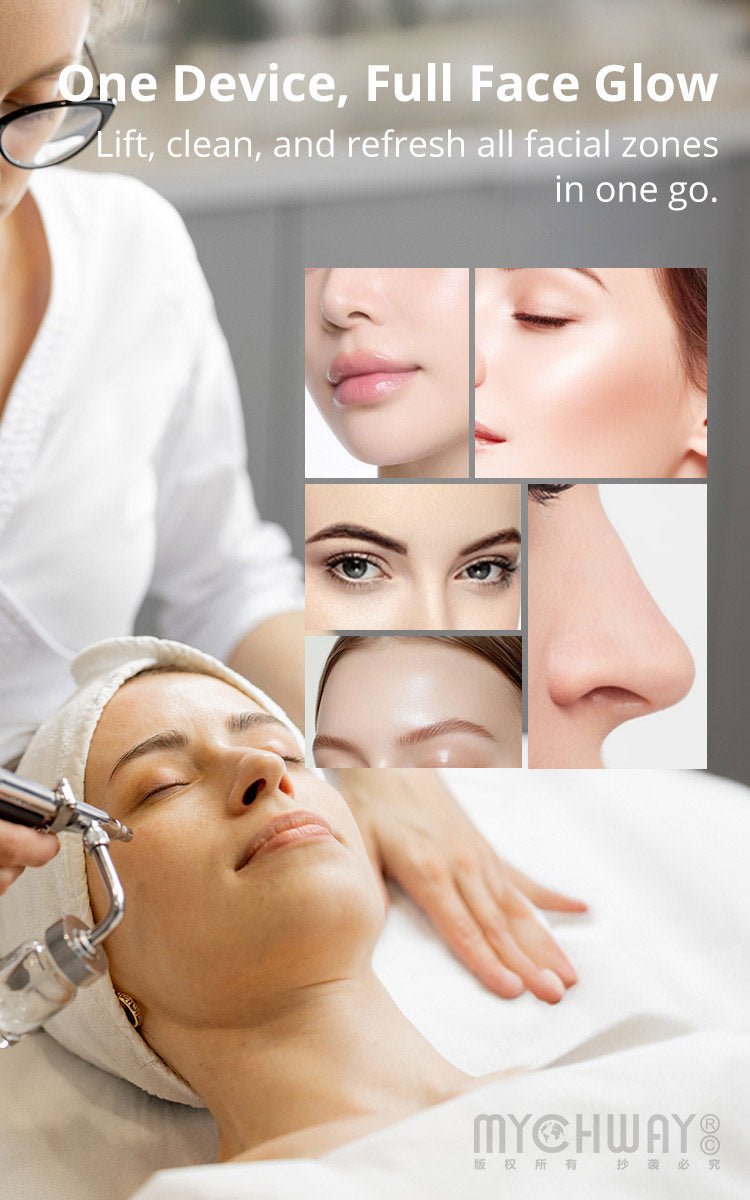 8 In 1 Hydro Dermabrasion EMS Ultrasonic Machine Facial Cleansing Lifting Device - myChway UK