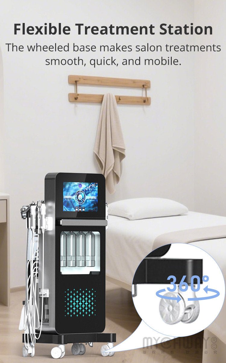 8 In 1 Hydro Dermabrasion EMS Ultrasonic Machine Facial Cleansing Lifting Device - myChway UK