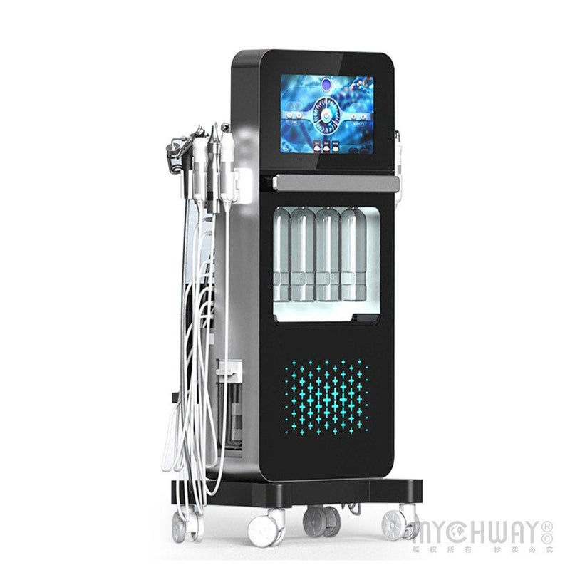 8 In 1 Hydro Dermabrasion EMS Ultrasonic Machine Facial Cleansing Lifting Device - myChway UK