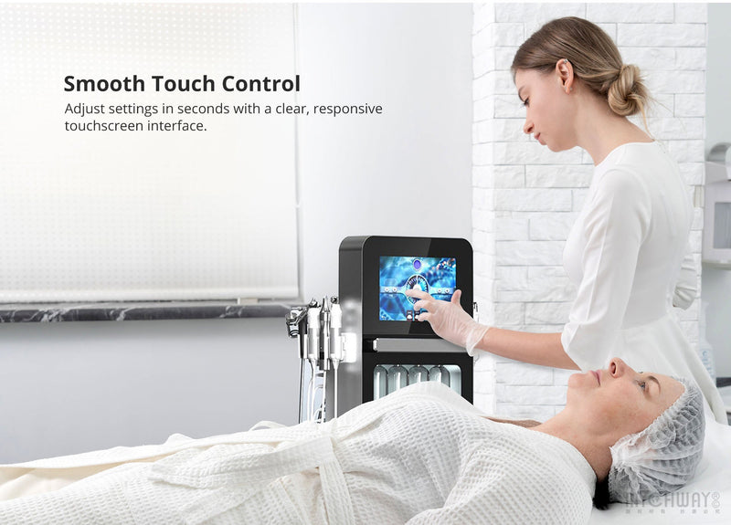 8 In 1 Hydro Dermabrasion EMS Ultrasonic Machine Facial Cleansing Lifting Device - myChway UK