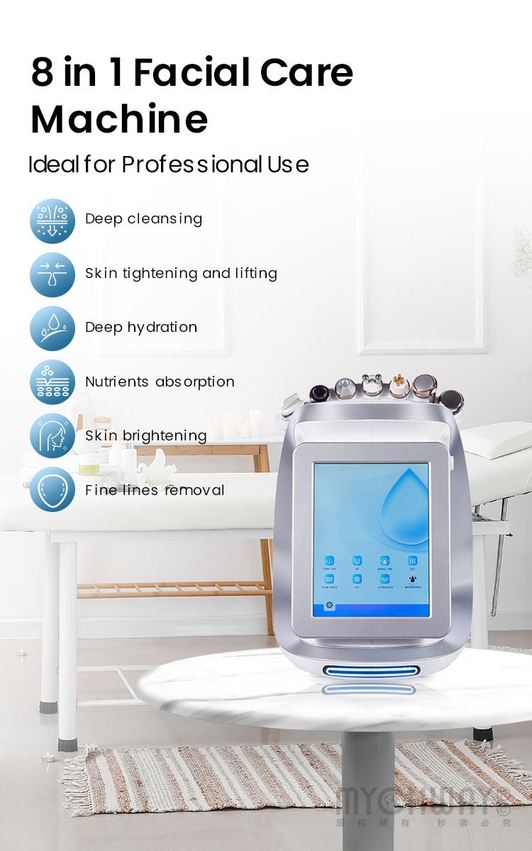 8 In 1 Smart Ice Blue Facial Care Machine For Cleansing, Hydration, Skin Lifting - myChway UK