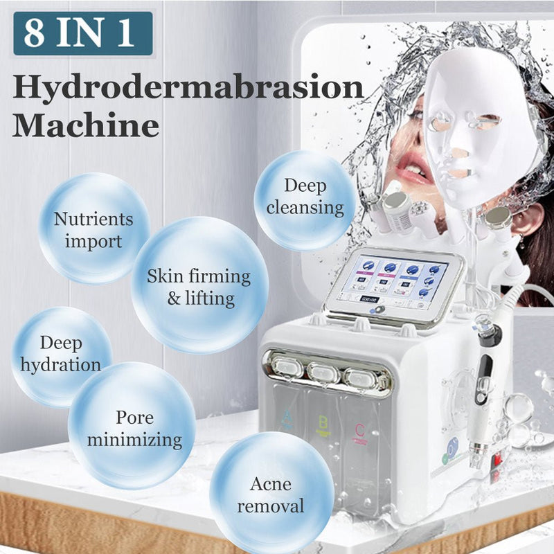 8In1 Professional HydroDermabrasion Machine For Cleansing Moisturizing Antiaging - myChway UK