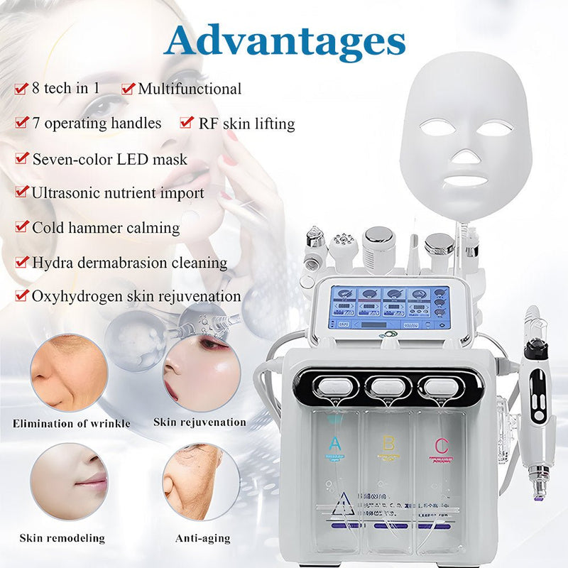 8In1 Professional HydroDermabrasion Machine For Cleansing Moisturizing Antiaging - myChway UK