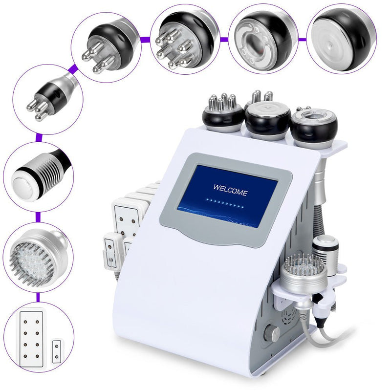 9 In 1 80k Cavitation Machine With RF Vacuum Laser Lipo Pads For Body Contouring - myChway UK