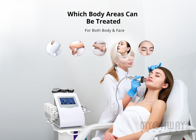 9 In 1 80k Cavitation Machine With RF Vacuum Laser Lipo Pads For Body Contouring - myChway UK