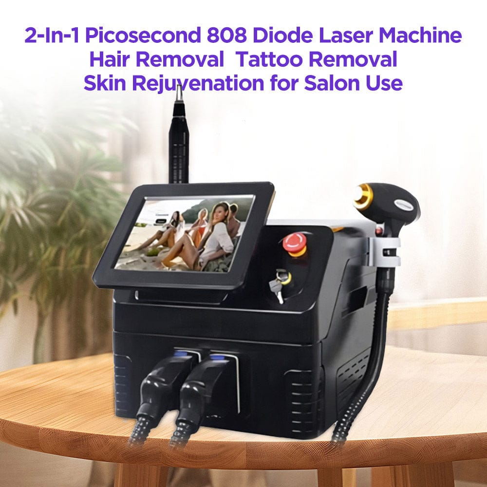 2-In-1 Picosecond 808 Diode Laser Machine For Hair Removal And Tattoo Removal