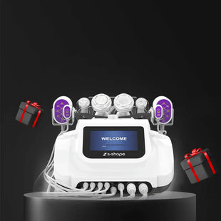 S Shape Multi-Functional Vacuum Body Face Care LED Cavitation Machine