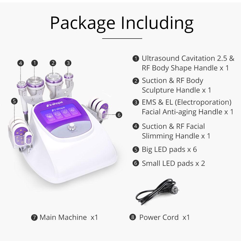 S Shape Cavitation Machine Package Include