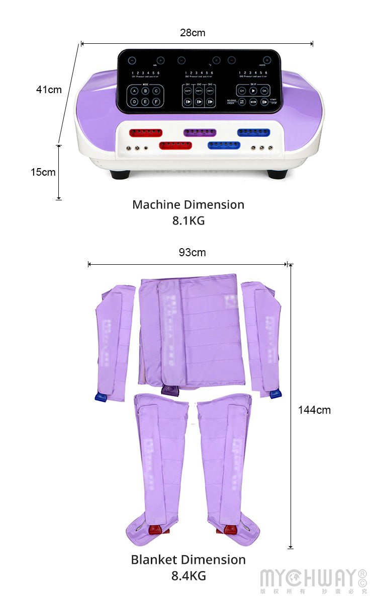 Air Pressure infrared body wrap Lymph SPA Weight Loss Pressotherapy Slim Machine - myChway UK