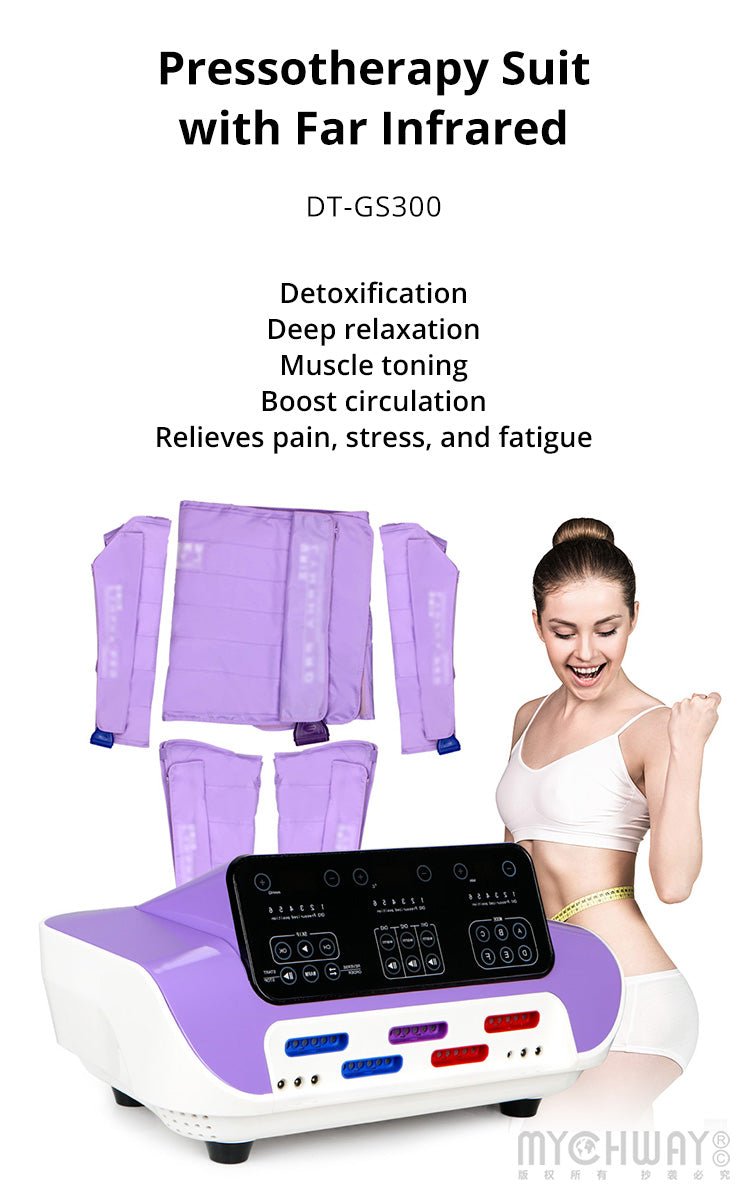 Air Pressure infrared body wrap Lymph SPA Weight Loss Pressotherapy Slim Machine - myChway UK