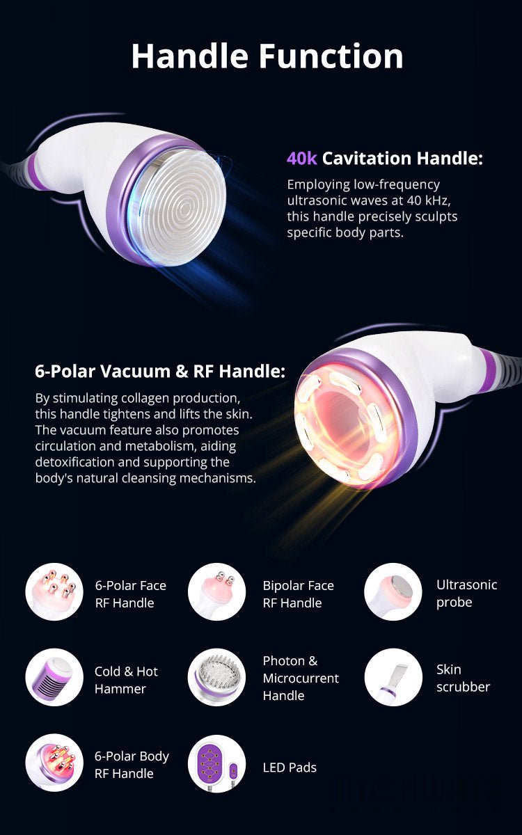 Aristorm 10-IN-1 40K Cavitation Lipo Laser Body Fat Slimming Skin Care Machine - myChway UK