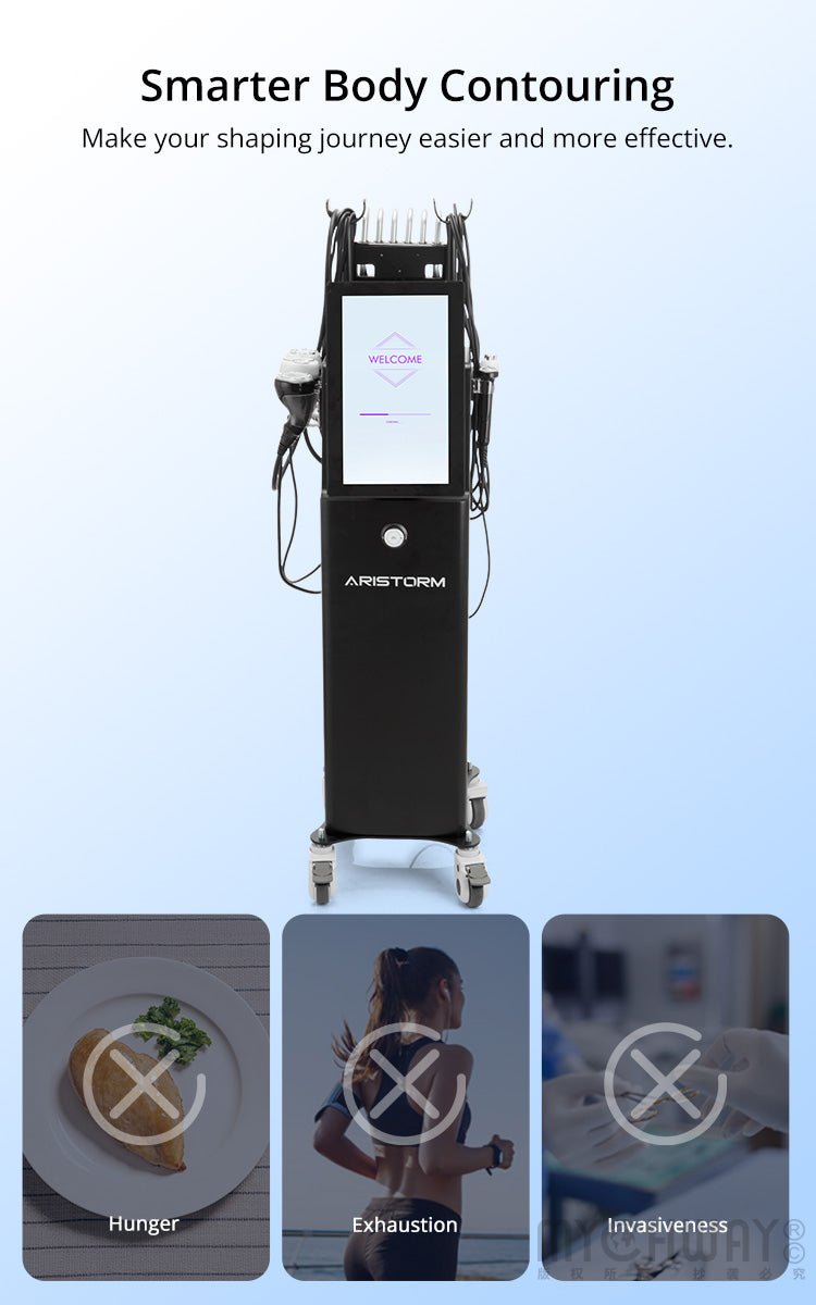 Aristorm 6 - in - 1 S - Shape Machine 3D 30K Cavitation Body Sculpting RF Lipo Laser Pads for Professional Use - myChway UK
