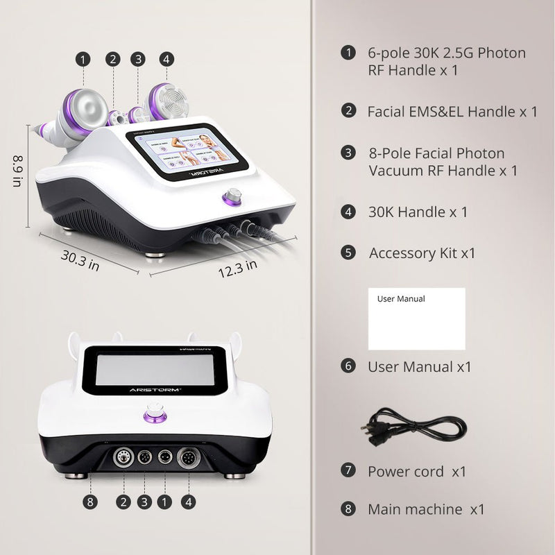 Aristorm S Shape Machine 30K Ultrasound Body Shape Facial Lifting Spa & Home Use - myChway UK