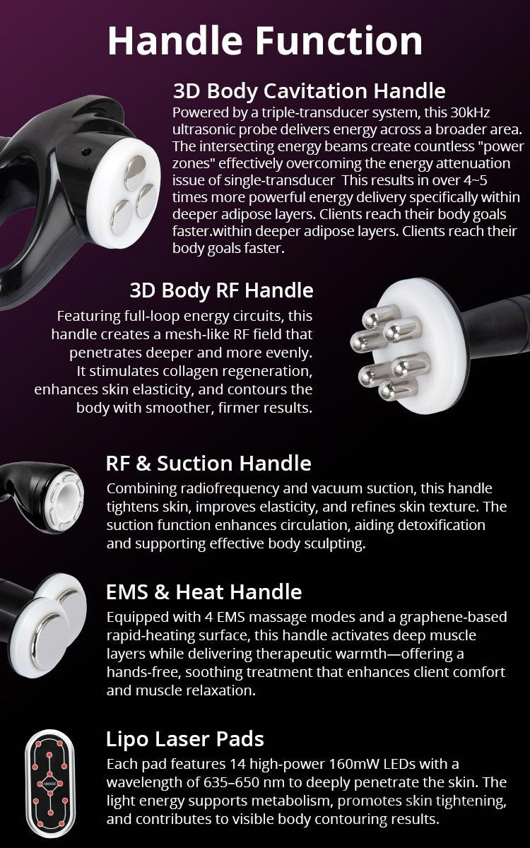 Aristorm S Shape Machine 3D 30K RF Vacuum EMS 5in1 Mutifunction Body Sculpting - myChway UK