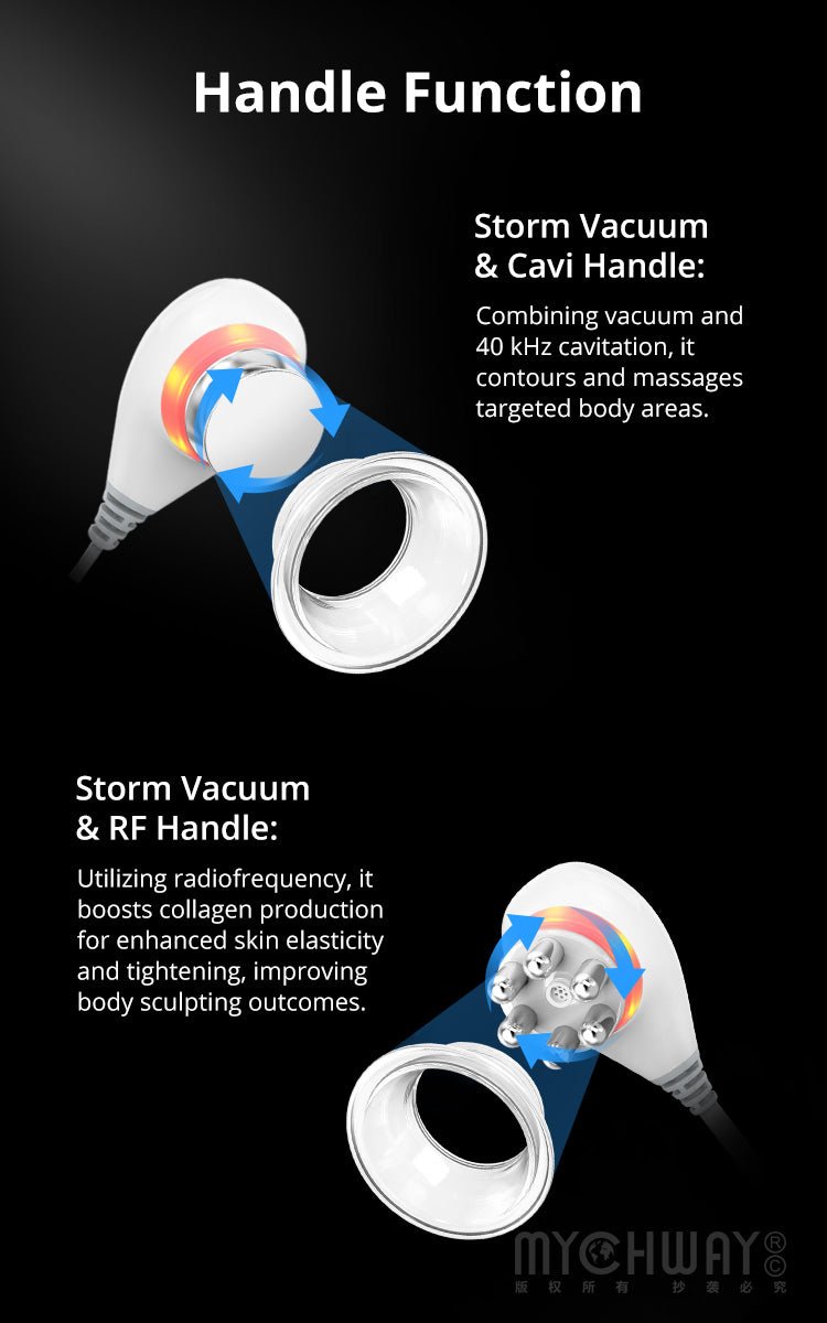 CaVstorm 40K Cavitation 3.0 RF Vacuum Cup Body Sculpting Skin Machine - myChway UK