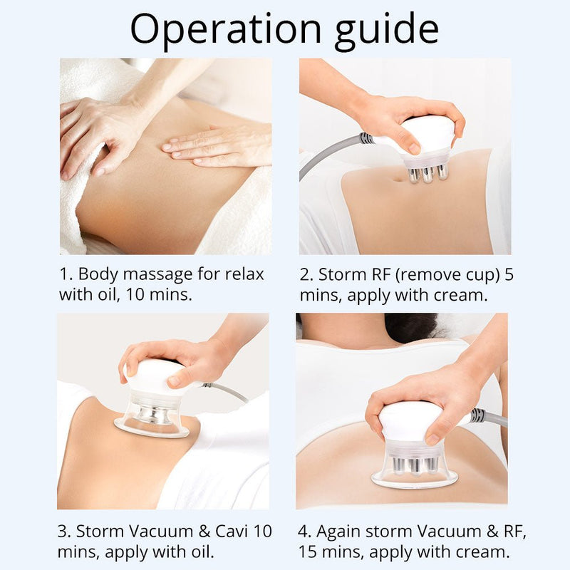 CaVstorm 40K Cavitation 3.0 RF Vacuum Cup Body Sculpting Skin Machine - myChway UK