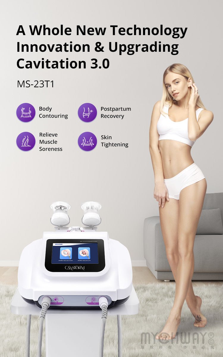 CaVstorm 40K Cavitation 3.0 RF Vacuum Cup Body Sculpting Skin Machine - myChway UK