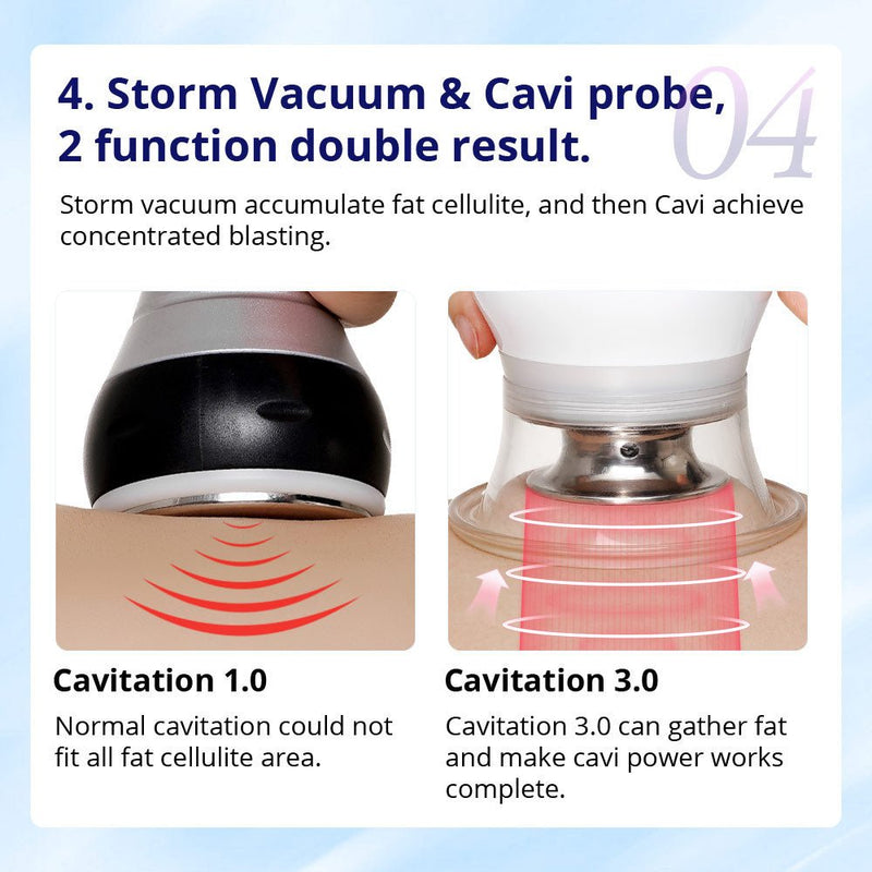 CaVstorm 40K Cavitation 3.0 RF Vacuum Cup Body Sculpting Skin Machine - myChway UK