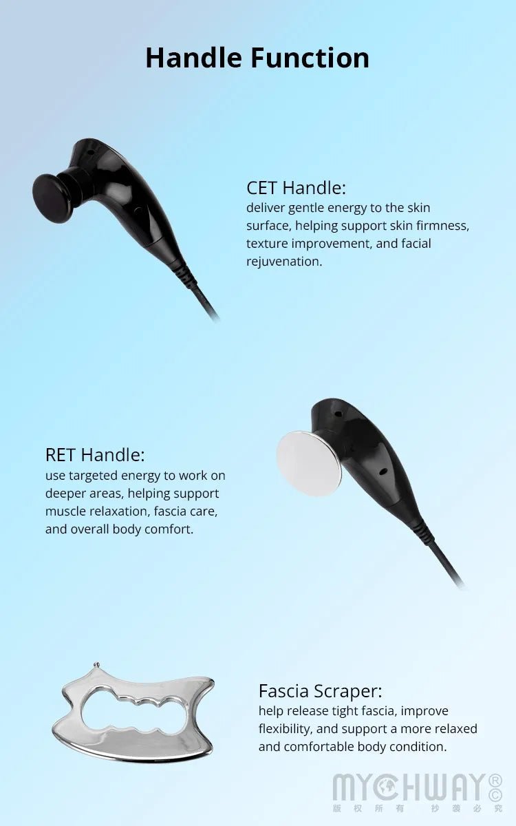 CET RET Fascia Therapy Face Body Care Machine For Pain Relief Skin Tightening - myChway UK