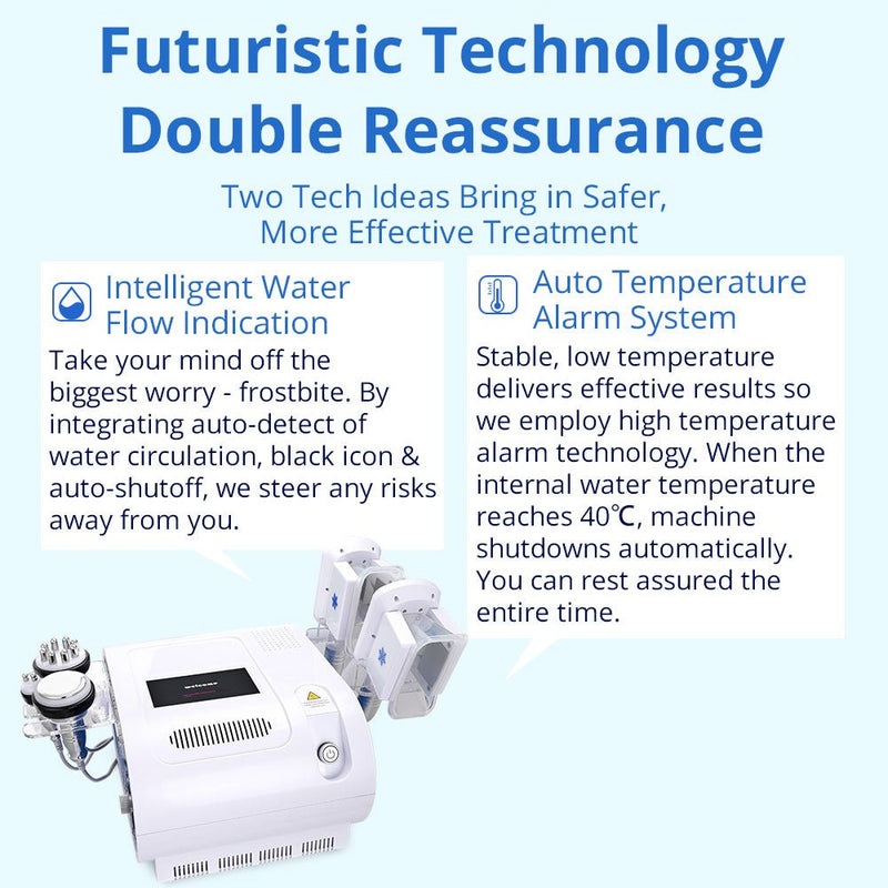 Double Handles Cooling Systerm Cavitation RF Slimming Cellulite Removal Machine - myChway UK