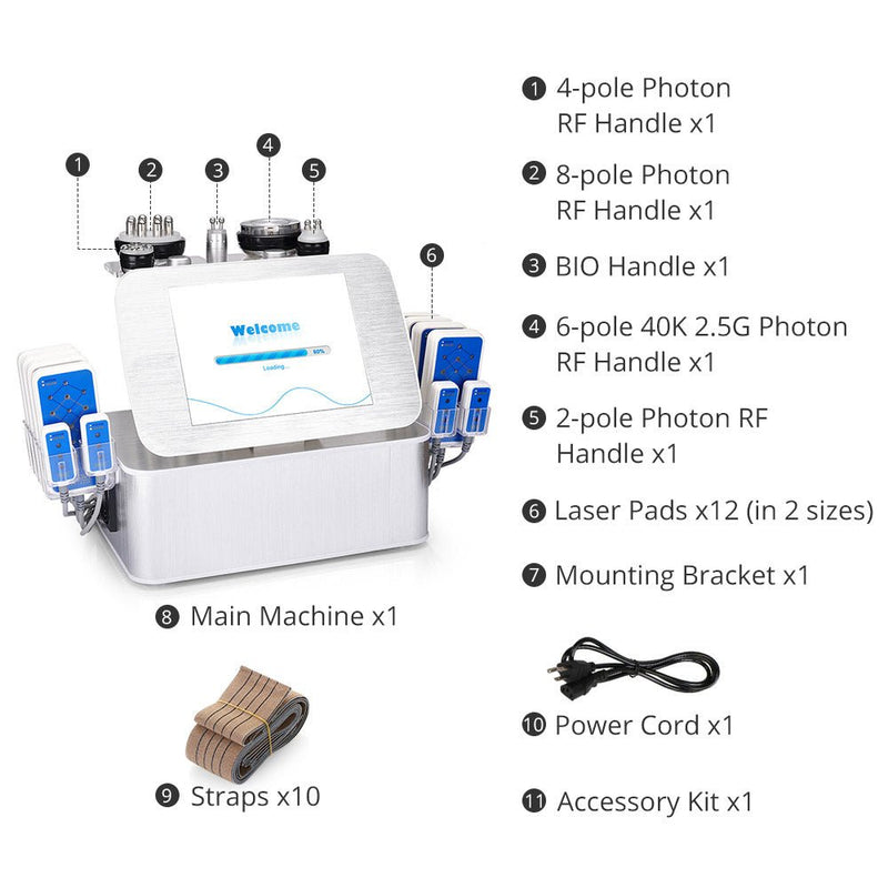 Dual Wavelength 650nm & 980nm Diode Lipo Uniosetion Cavitation RF BIO Machine - myChway UK