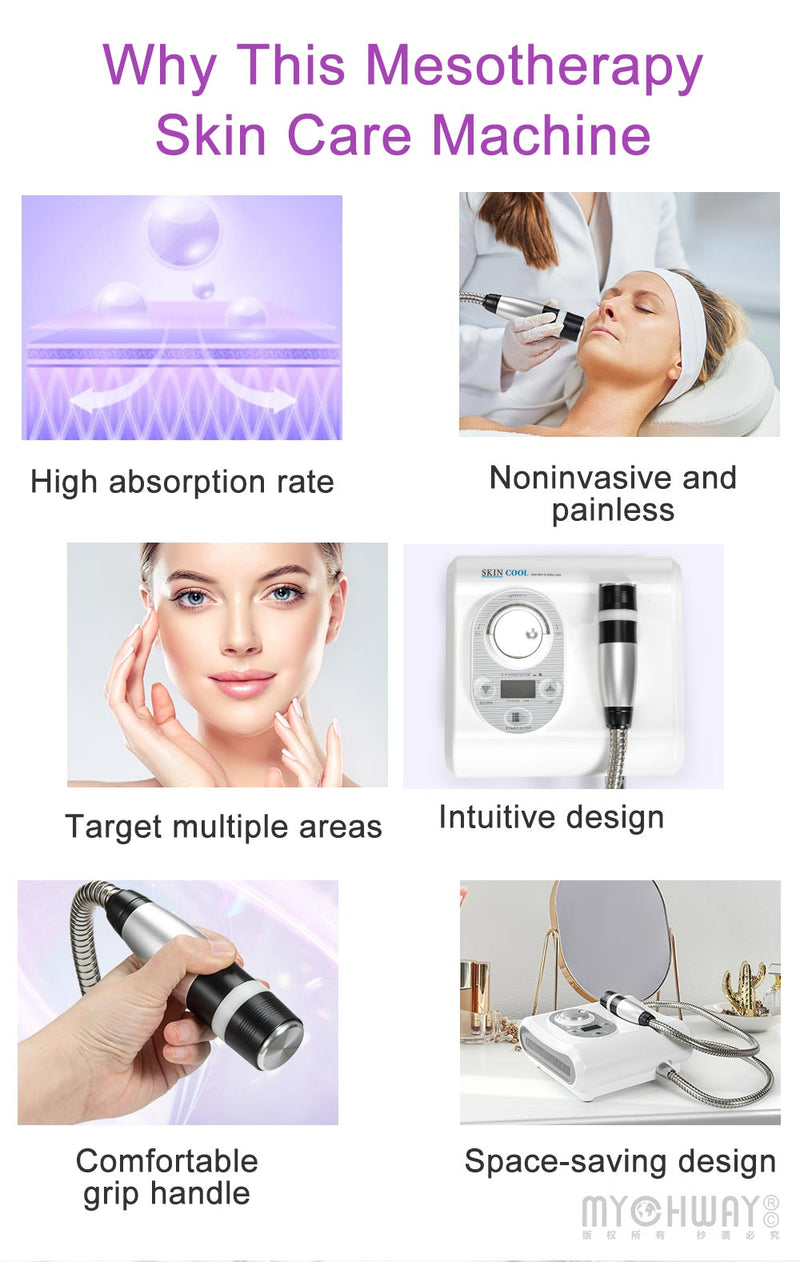 Electroporation Needle Free Needless Mesotherapy Cool Skin Rejuvenation Spa - myChway UK