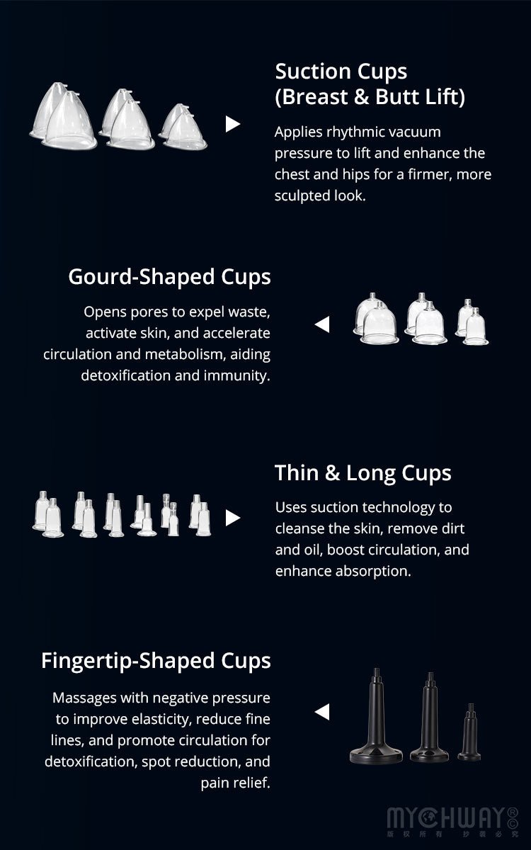 EMS Microcurrent Machine With Cupping Therapy For Muscle Toning Butt Lift Massage - myChway UK