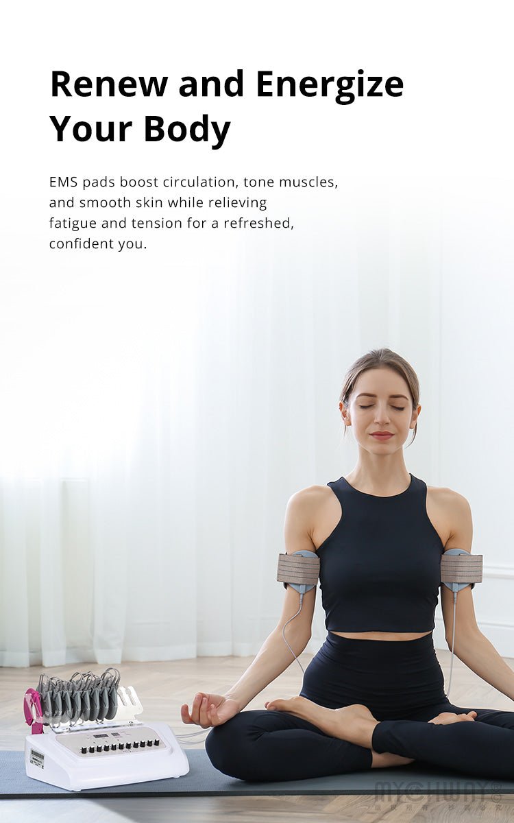 EMS Microcurrent Machine With Cupping Therapy For Muscle Toning Butt Lift Massage - myChway UK