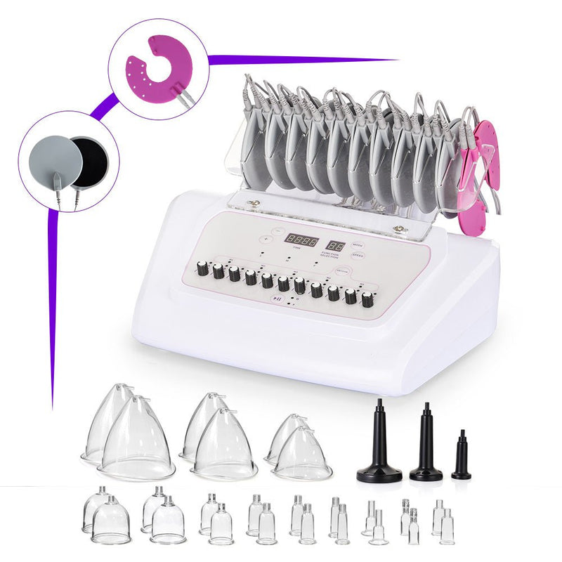 EMS Microcurrent Machine With Cupping Therapy For Muscle Toning Butt Lift Massage - myChway UK