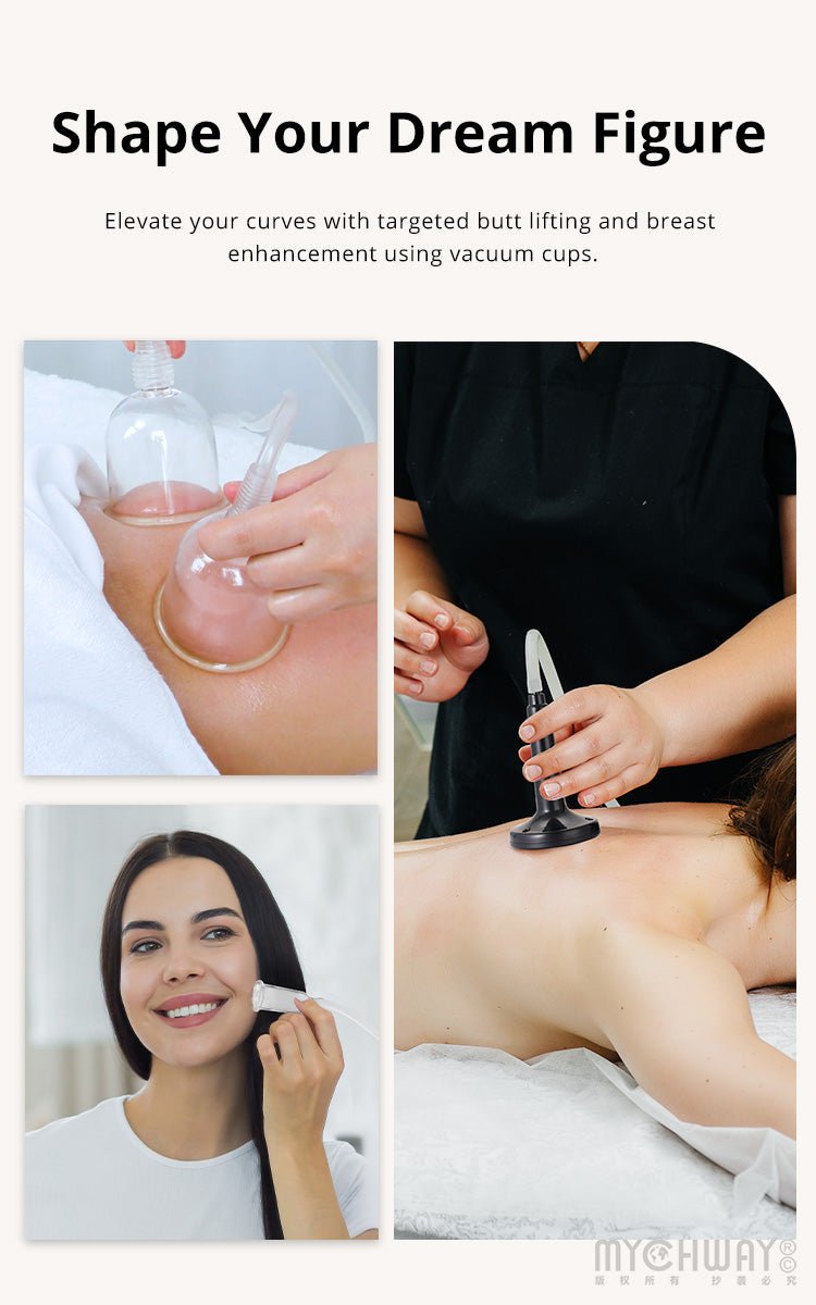 EMS Microcurrent Machine With Cupping Therapy For Muscle Toning Butt Lift Massage - myChway UK
