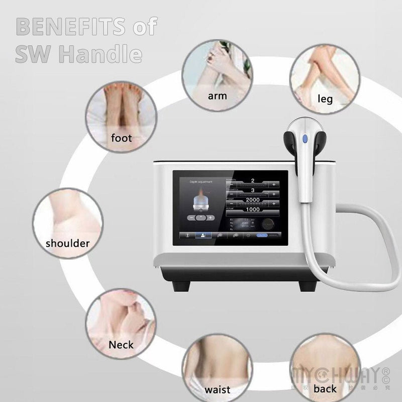 Extracorporeal Shockwave Therapy SW ED Pain Relief Physiotherapy Machine - myChway UK