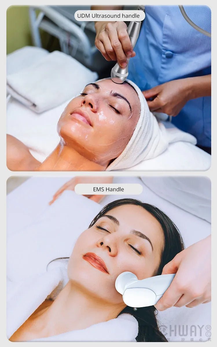 FaceEvo Dual-Frequency Ultrasound EMS Facial Machine For Skin Rejuvenation - myChway UK