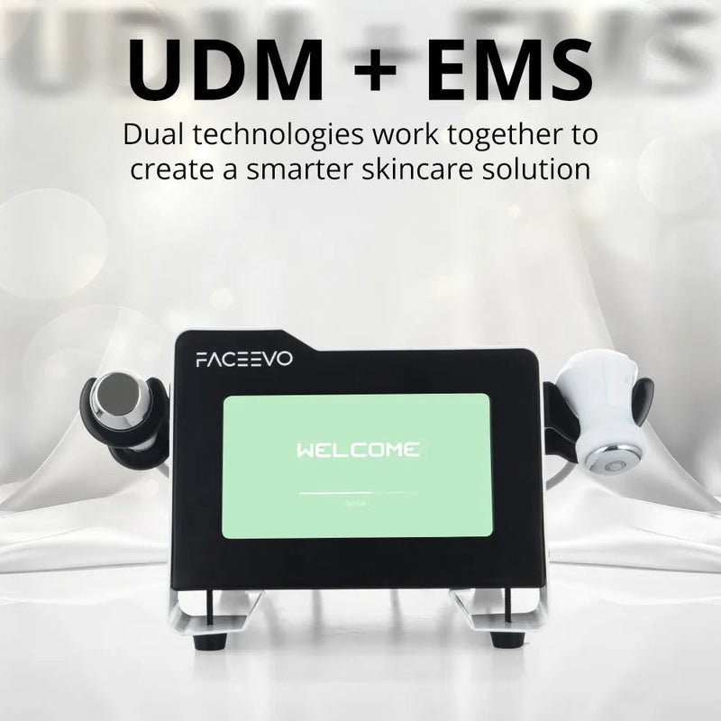 FaceEvo Dual-Frequency Ultrasound EMS Facial Machine For Skin Rejuvenation - myChway UK