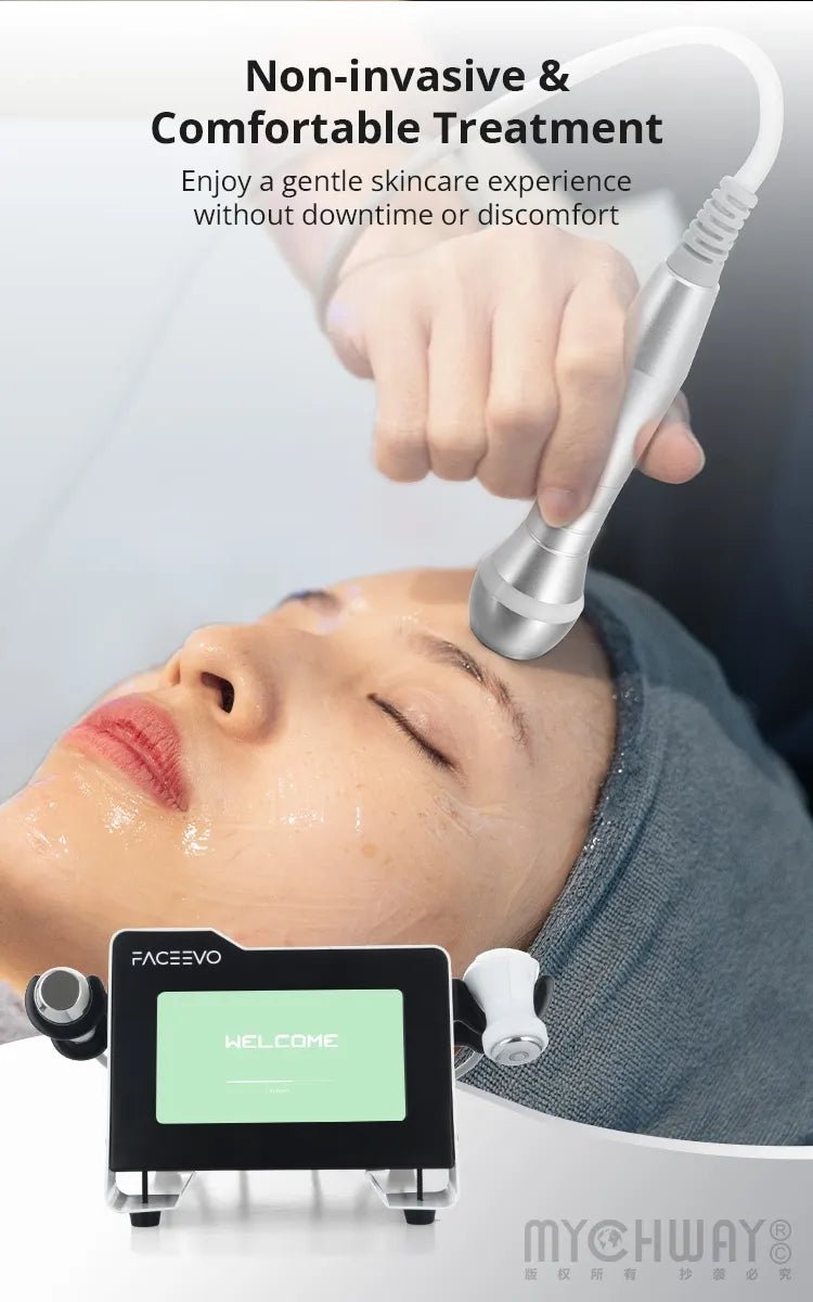FaceEvo Dual-Frequency Ultrasound EMS Facial Machine For Skin Rejuvenation - myChway UK