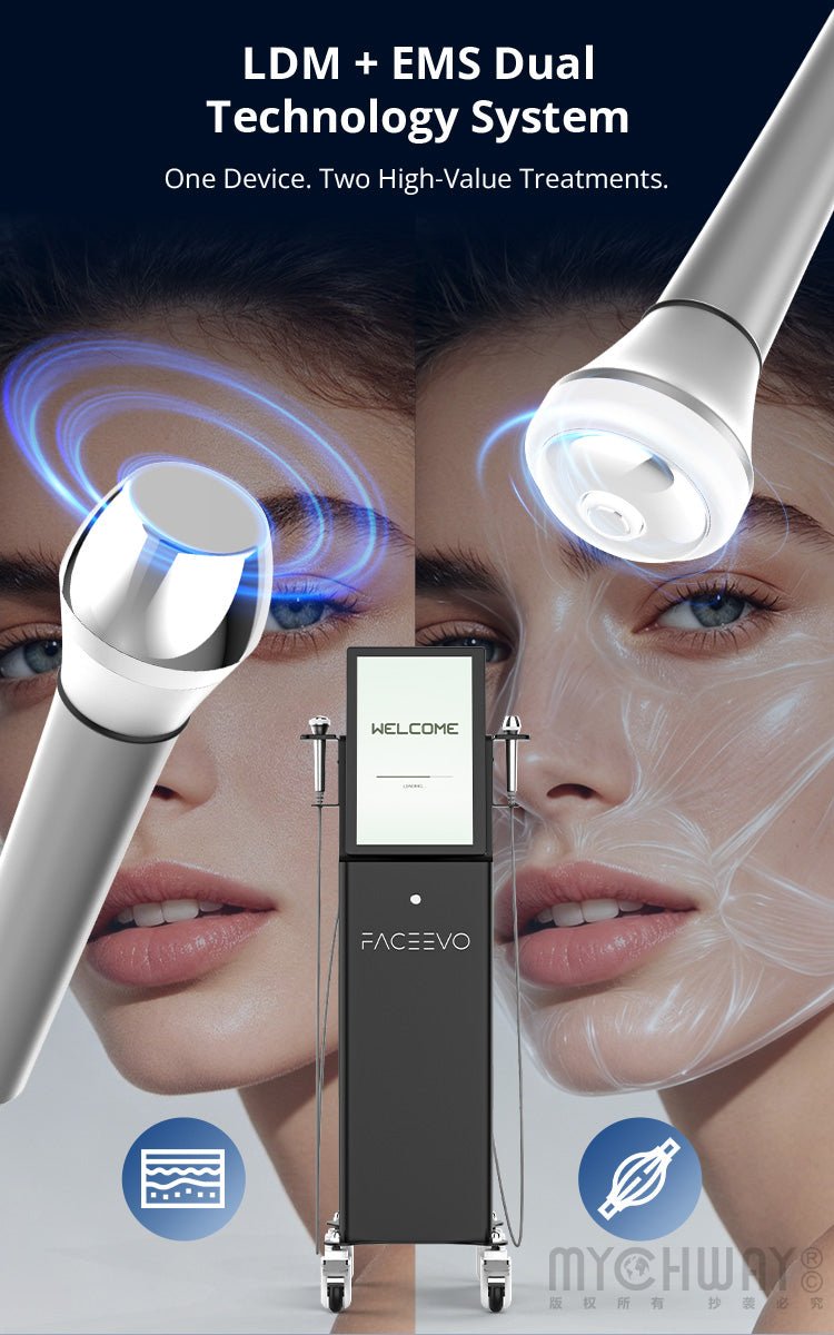 FaceEvo LDM Ultrasound Facial Machine With 3 & 10 MHz For Pro Skin Rejuvenation - myChway UK