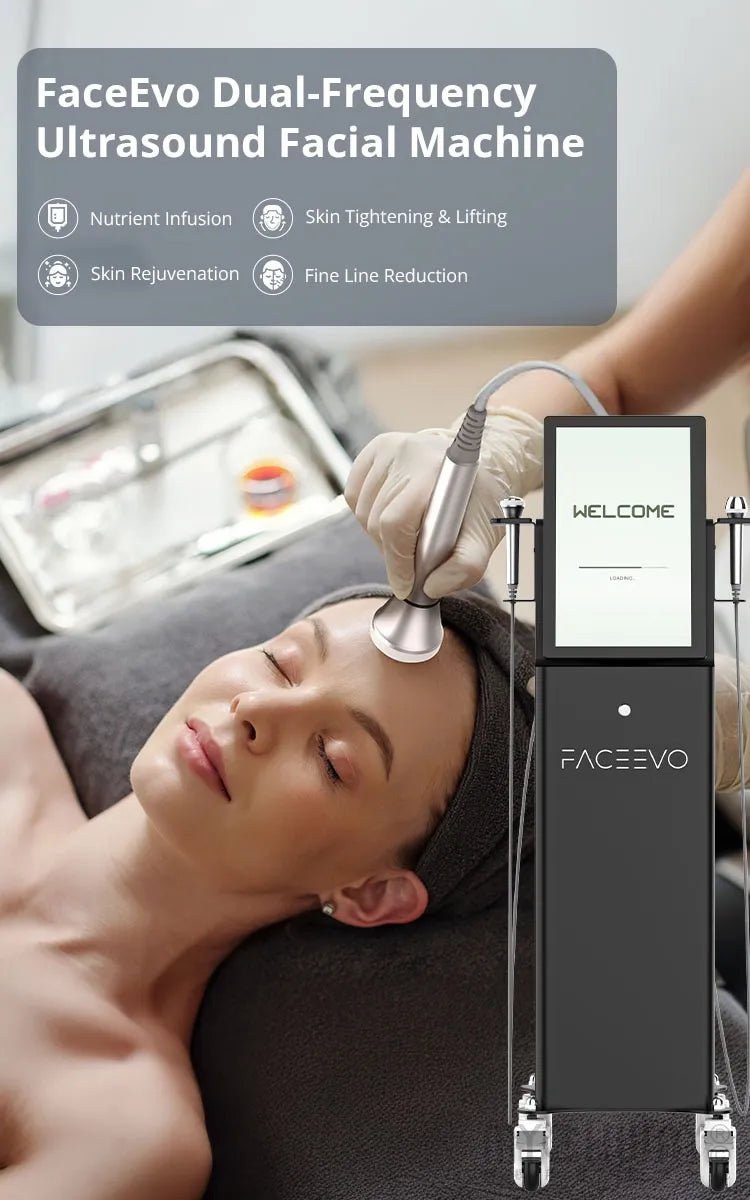 FaceEvo UDM Ultrasound Facial Machine With 3 & 10 MHz For Pro Skin Rejuvenation - myChway UK