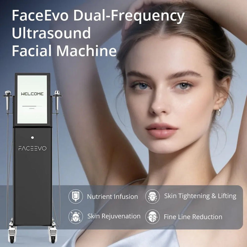 FaceEvo UDM Ultrasound Facial Machine With 3 & 10 MHz For Pro Skin Rejuvenation - myChway UK